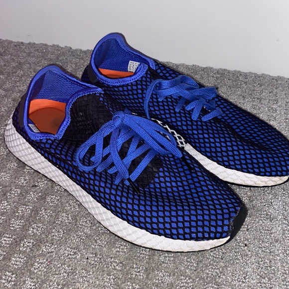 Blue and black Mesh Adida Shoes